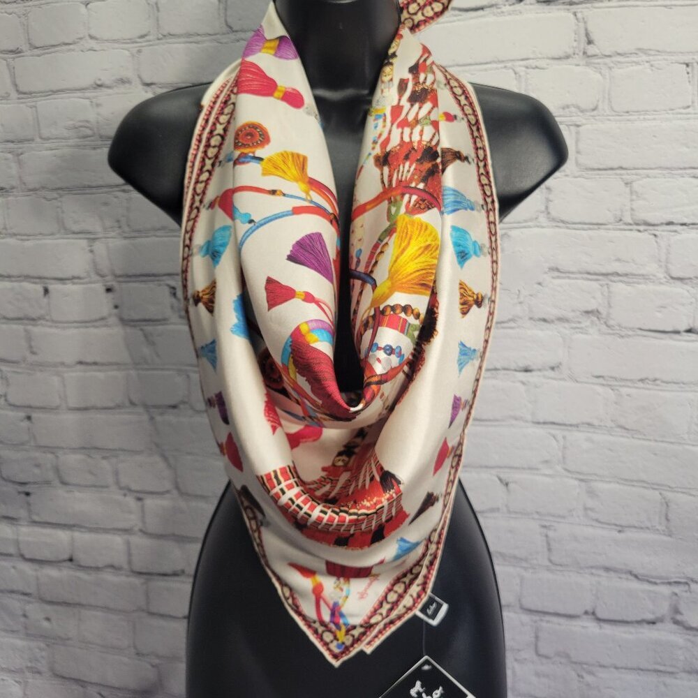 Echo Tassel Rhapsody 35" Silk Square Scarf